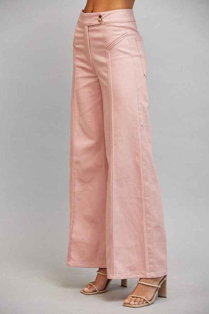The Blush Hour Pants | Blush Pink High-Rise Flare Pants