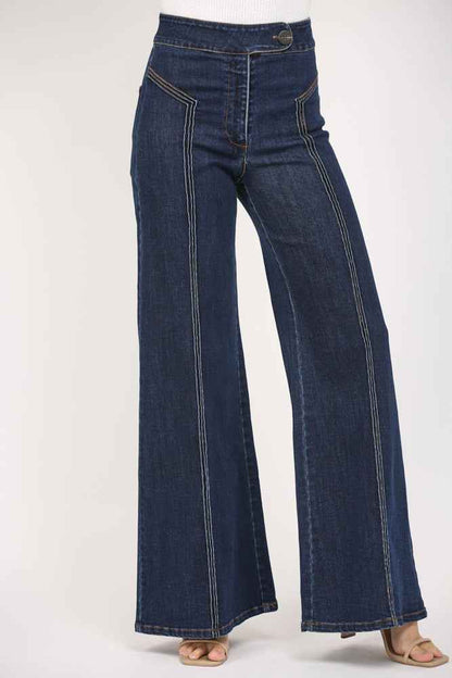 The After Dark Jeans | Dark Wash High-Rise Wide Leg Jeans