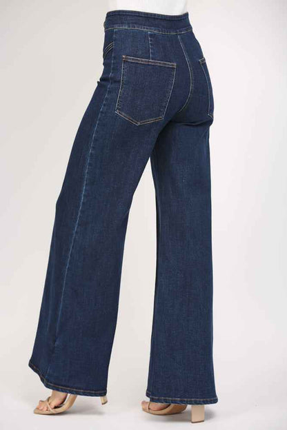 The After Dark Jeans | Dark Wash High-Rise Wide Leg Jeans