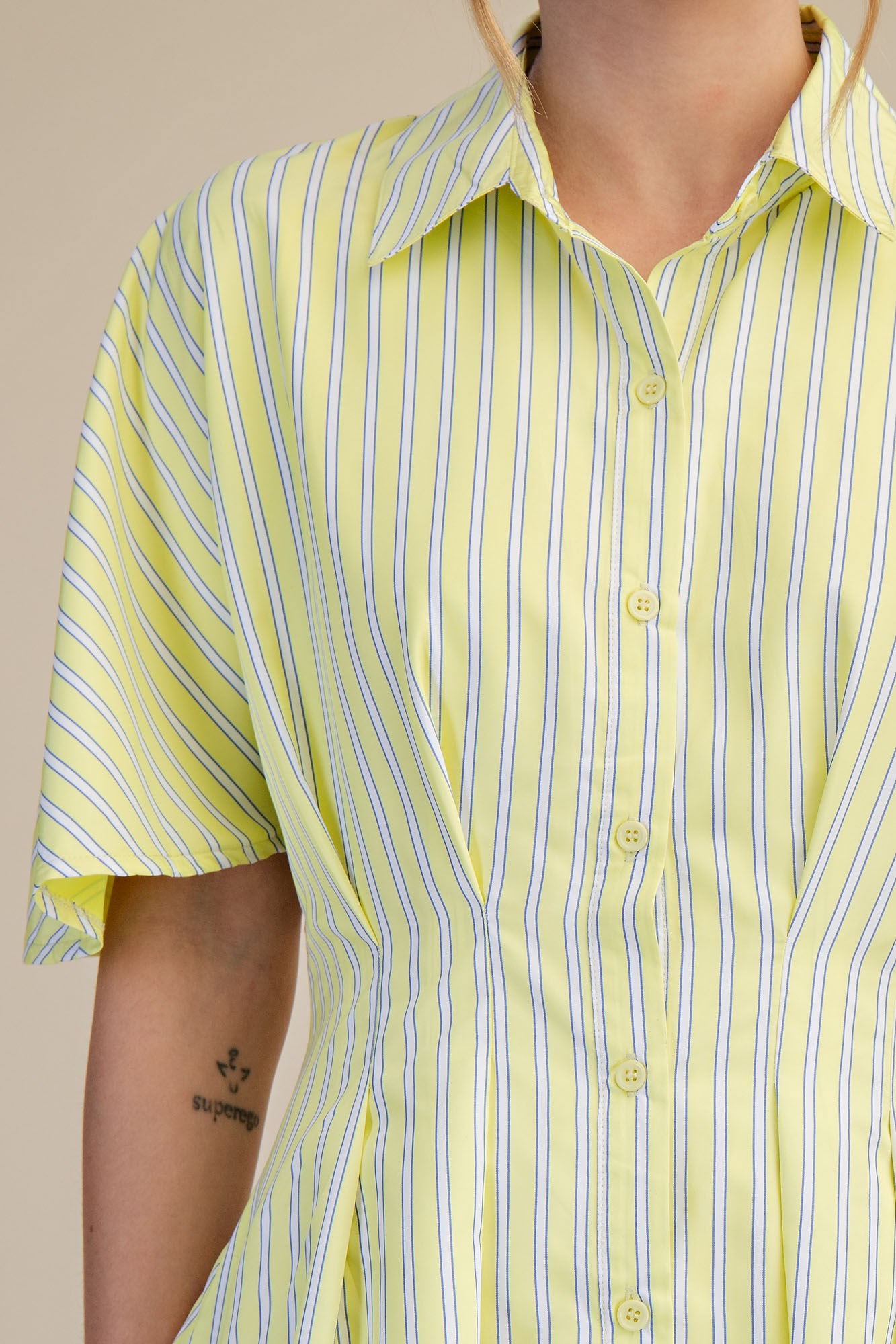 Sunlit Stroll Striped Dress - Yellow - Delta Swanky Girl