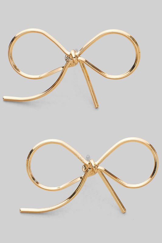 Angel Bow Stud Earring (Gold)