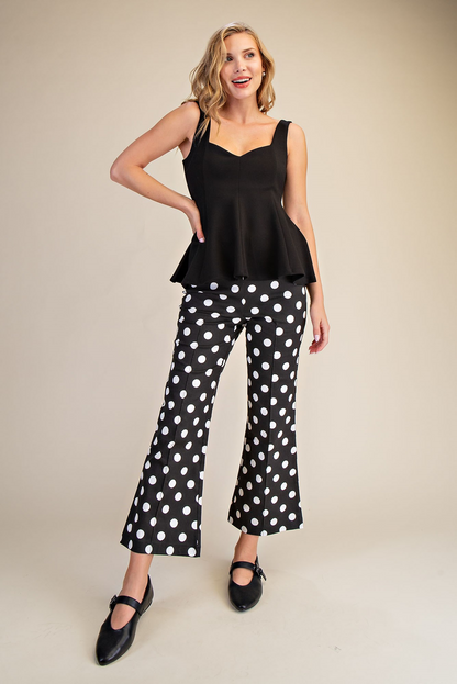 Spot On Chic Polka Dot Pants - Black - Delta Swanky Girl