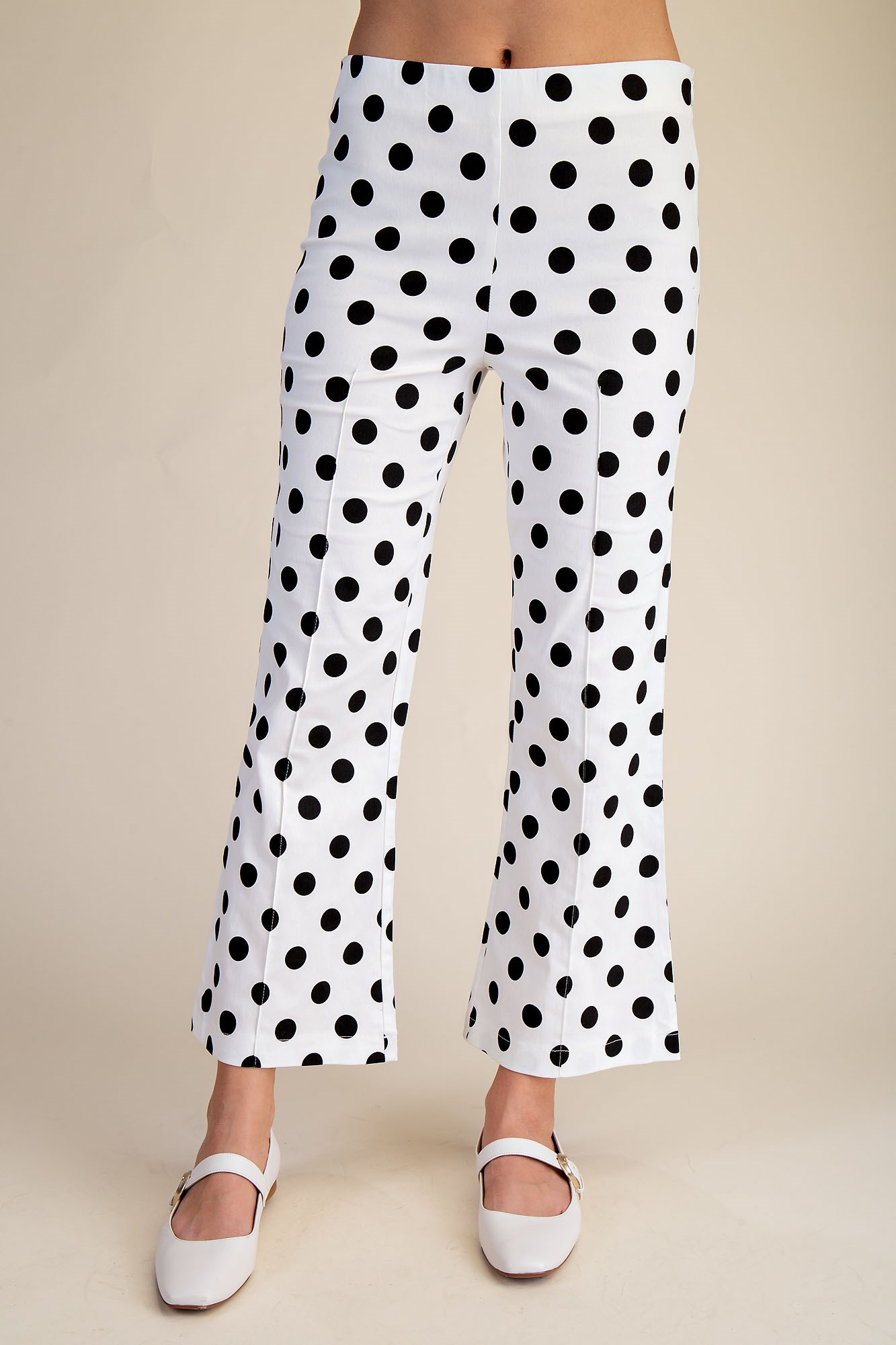 Spot On Chic Polka Dot Pants - White - Delta Swanky Girl