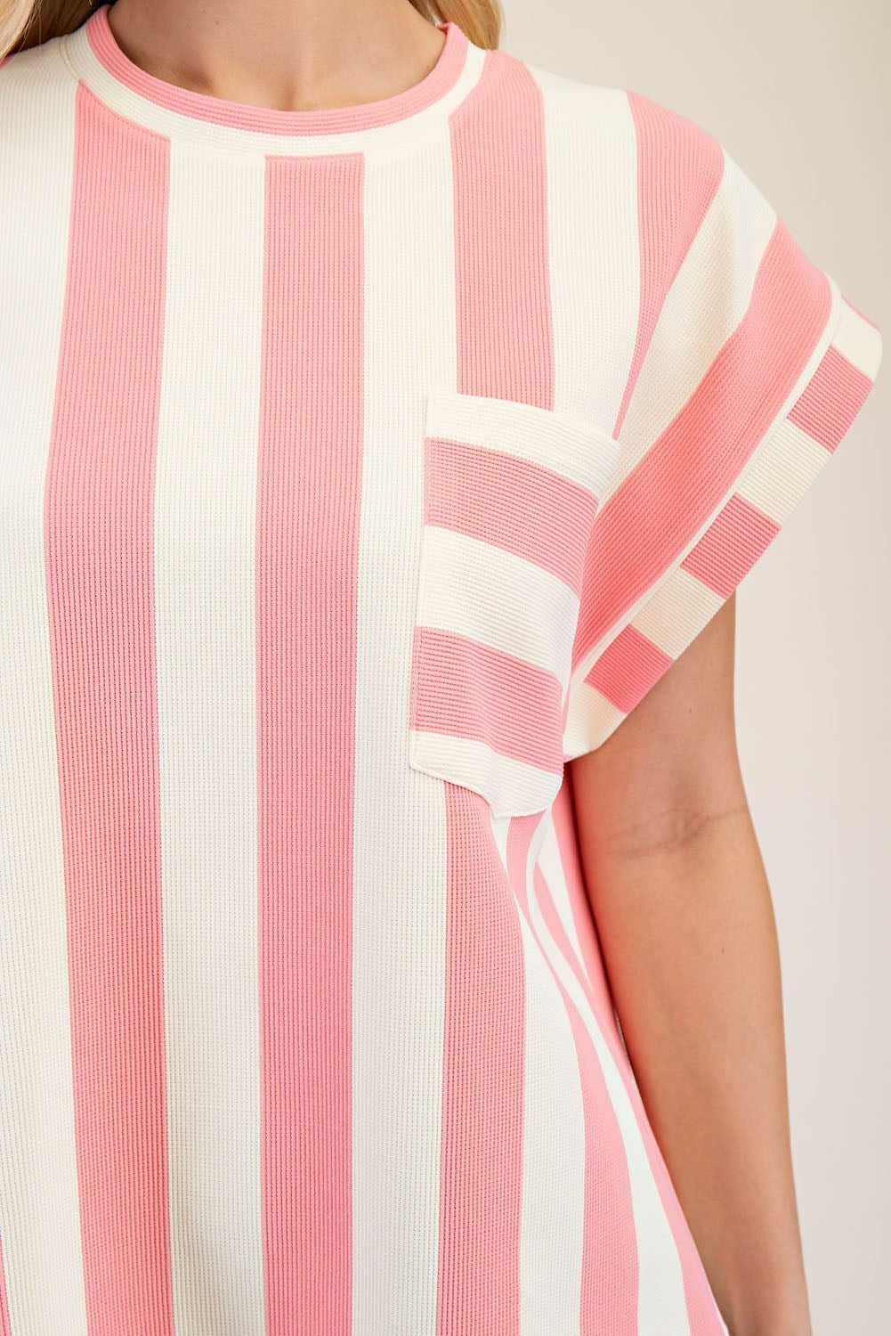 Sundry Candy Striped Top (Pink)