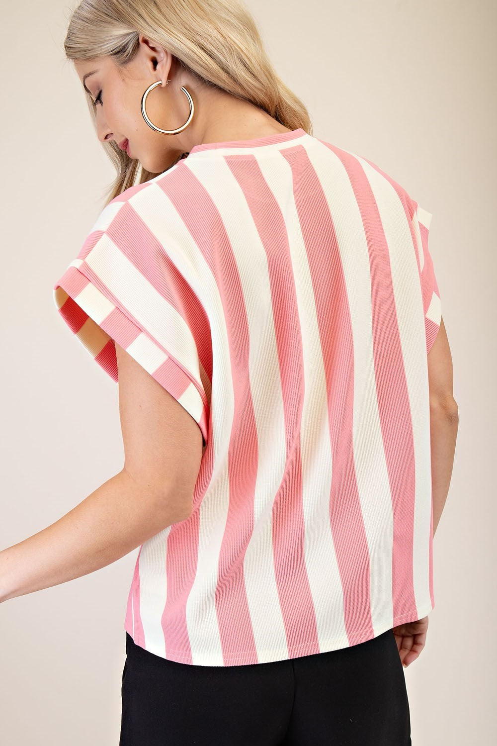 Sundry Candy Striped Top (Pink)