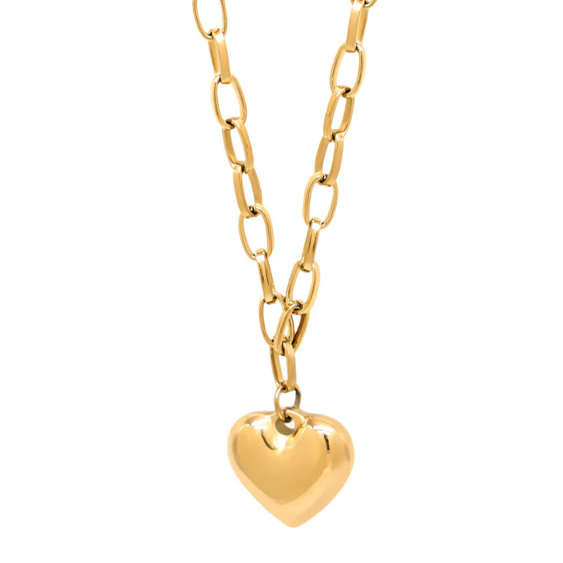 Bubble Heart Charm Necklace - Delta Swanky Girl