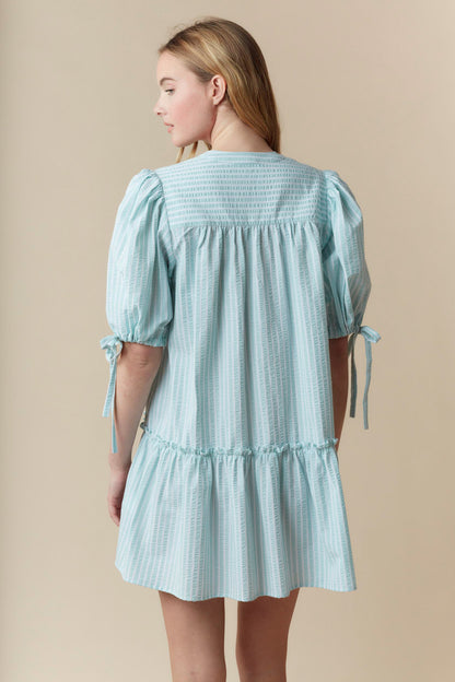 Palm Springs Striped Dress (Mint)
