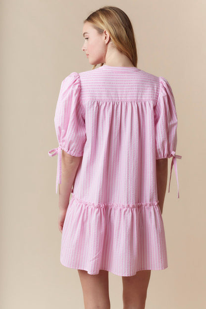 Palm Springs Striped Dress (Pink)