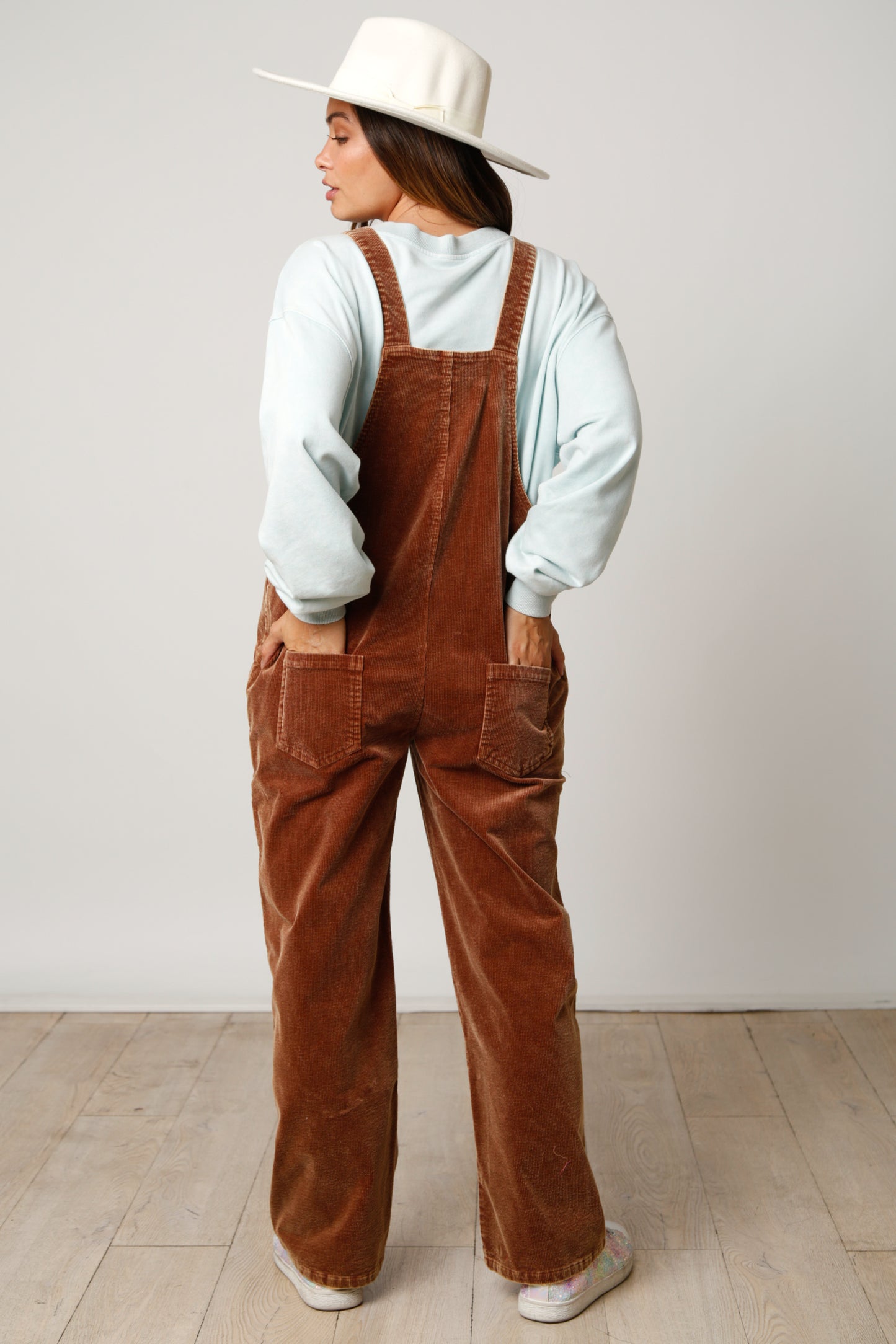 Calla Corduroy Oversized Jumper - Brown