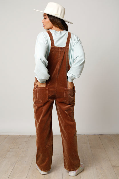 Calla Corduroy Oversized Jumper - Brown