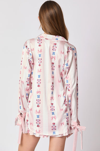 Sugar Plum Dreams Satin Pajama Set