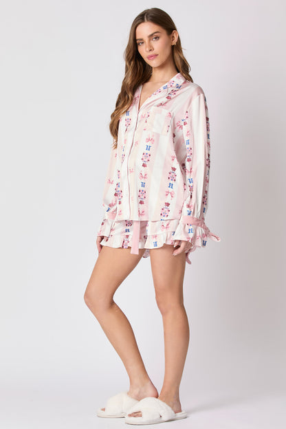 Sugar Plum Dreams Satin Pajama Set