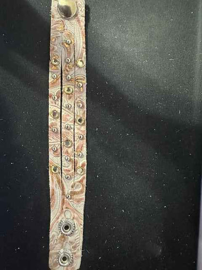 Triple-Strand Handmade Leather Hide Studded Bracelet