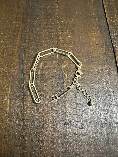 Paperclip Chain Bracelet (Gold)
