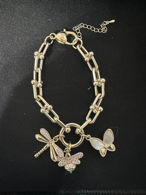 Flutter Wings Charm Bracelet - Delta Swanky Girl
