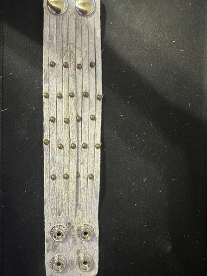 Multi-Strand Handmade Leather Hide Studded Bracelet