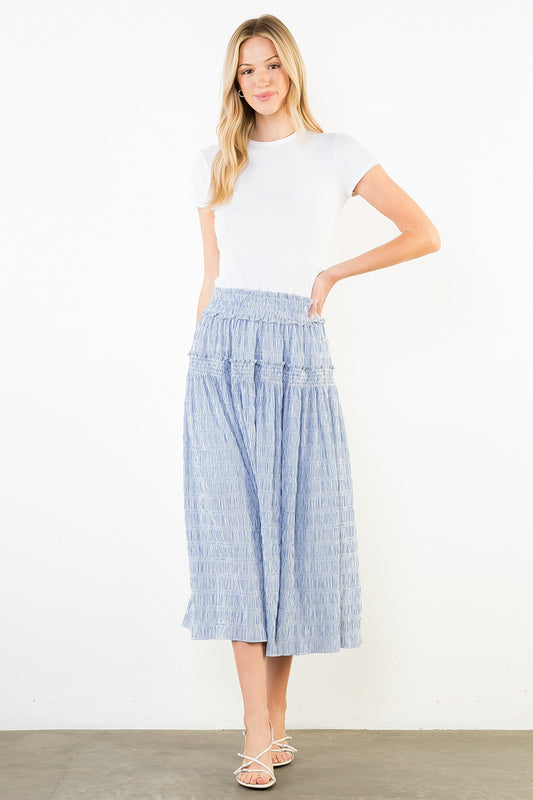 Karyn Smocked Midi Skirt