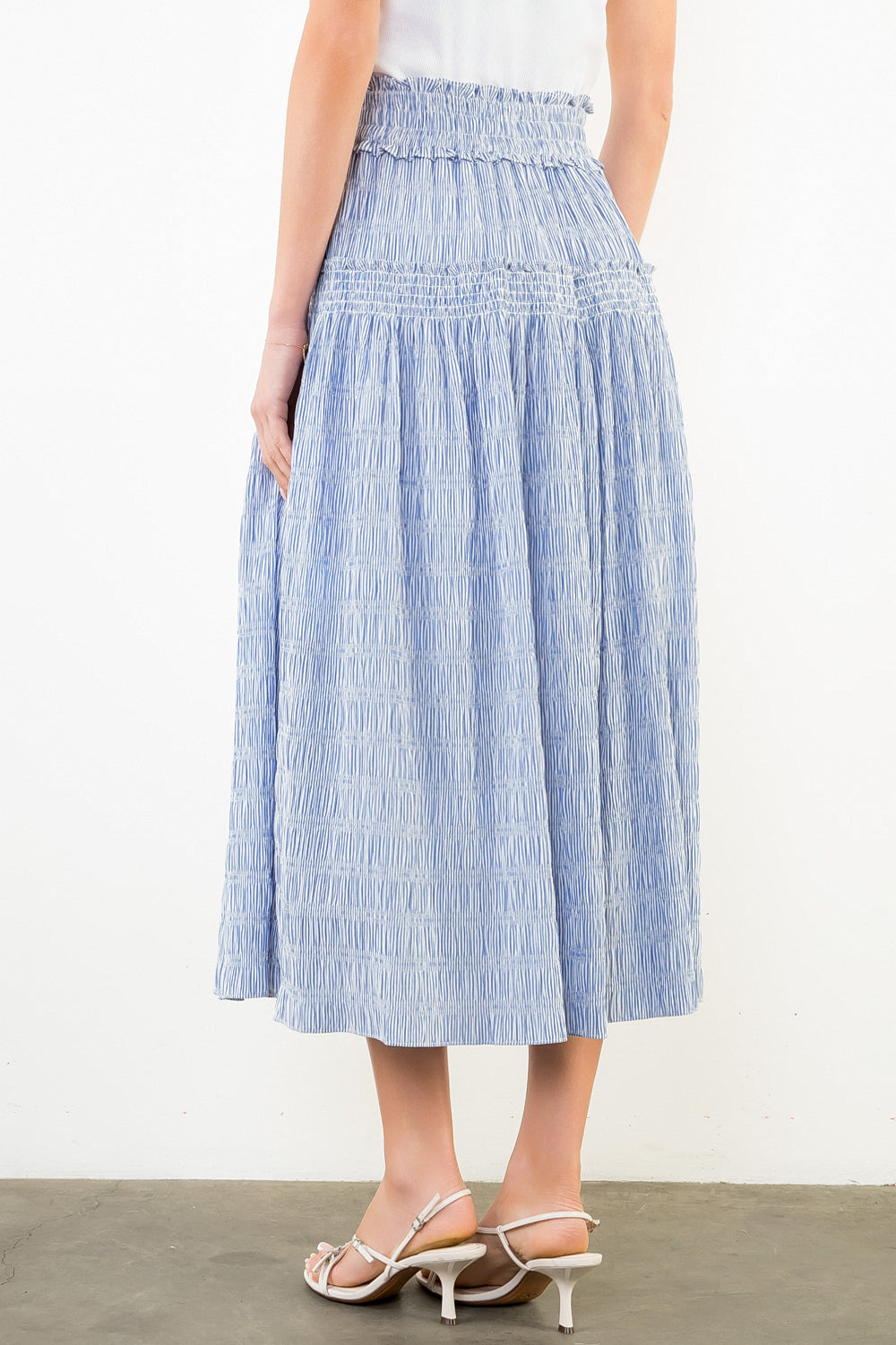 Karyn Smocked Midi Skirt - Delta Swanky Girl