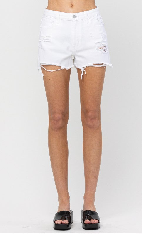 Jackson Denim Shorts (White)