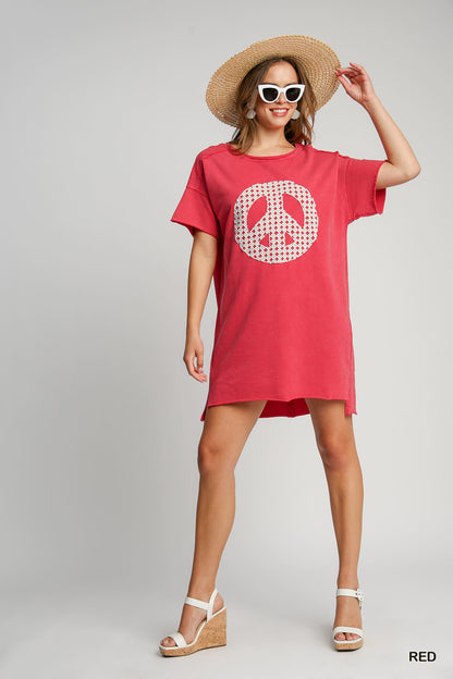 Peace Out Dress (Red)