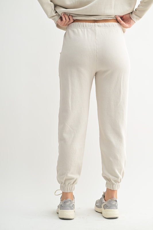 Raw Edge Essential Joggers - Light Grey