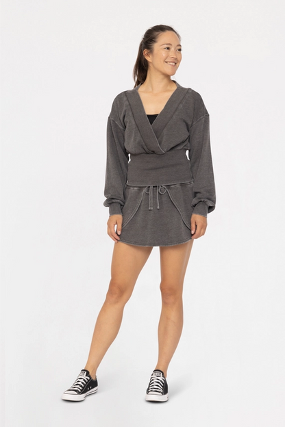 Off Duty Fleece Skort - Black