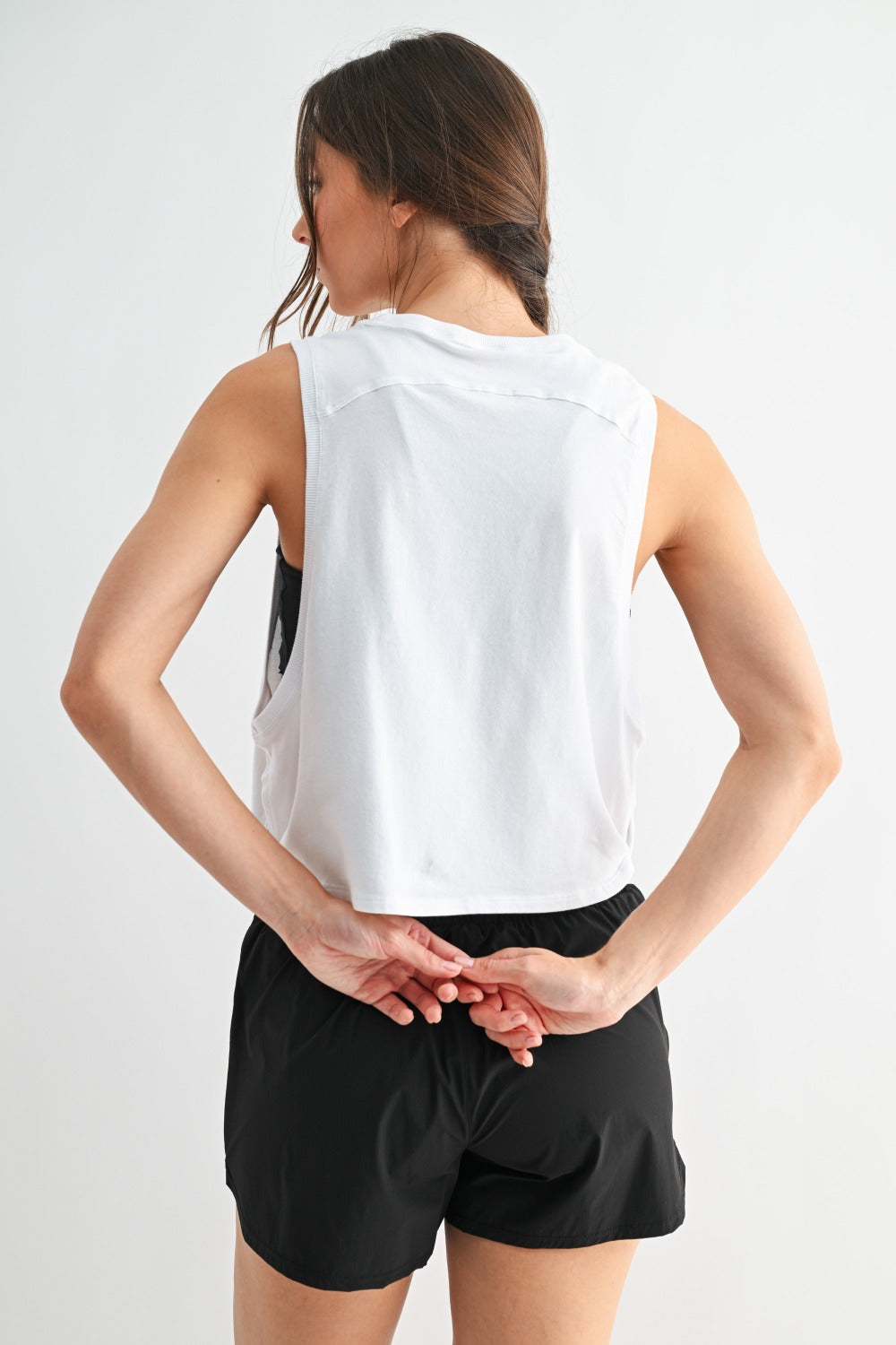 Pima Cotton Relaxed Side Knot Tank - White - Delta Swanky Girl