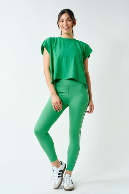 Circle Back Open Back Tee - Green - Delta Swanky Girl