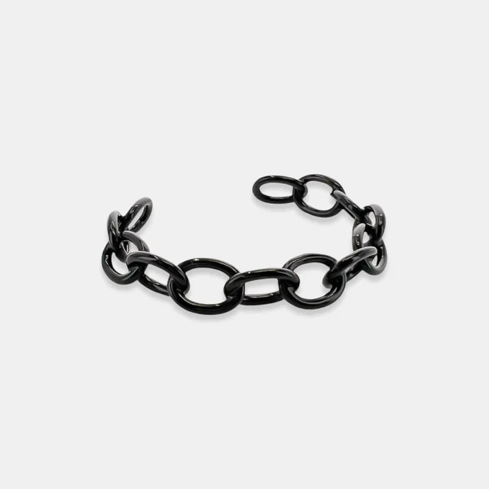 Bling Oval Link Cuff (Black)