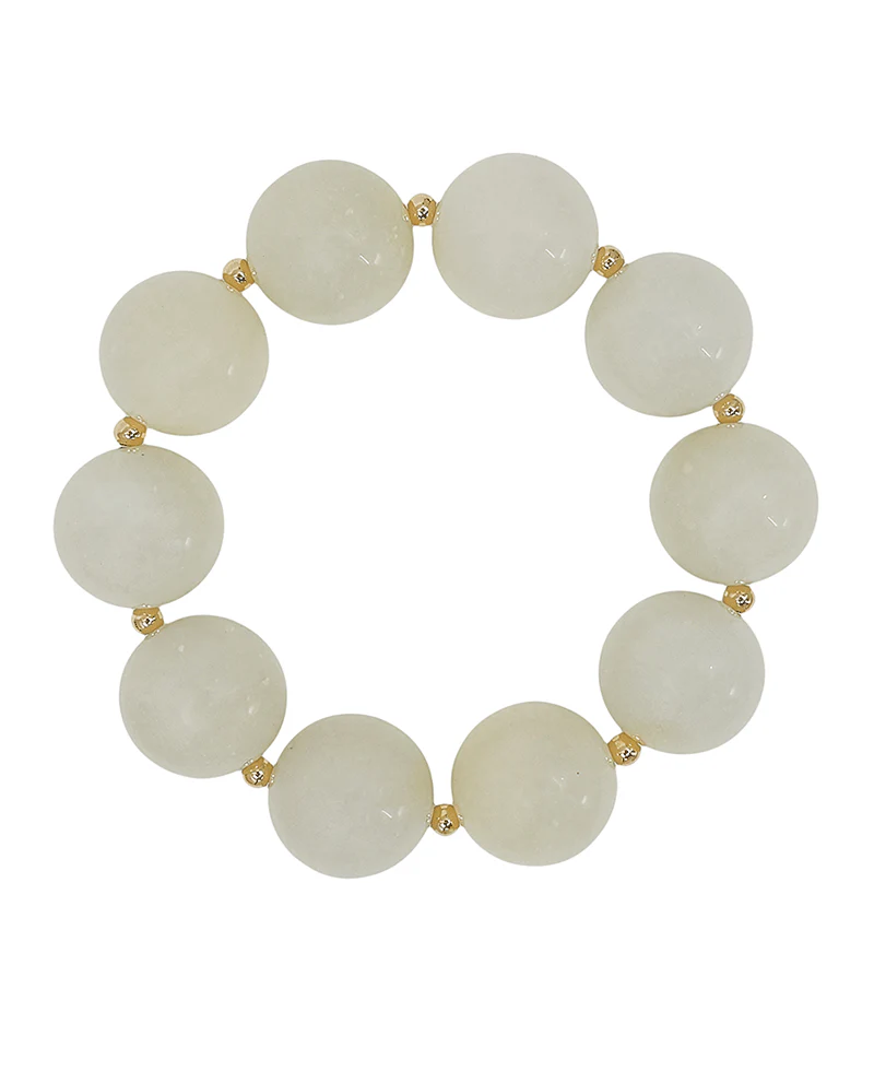 Summer Bauble Stretch Bracelet - White