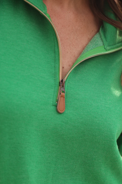 Sideline Cozy Zip Pullover - Green