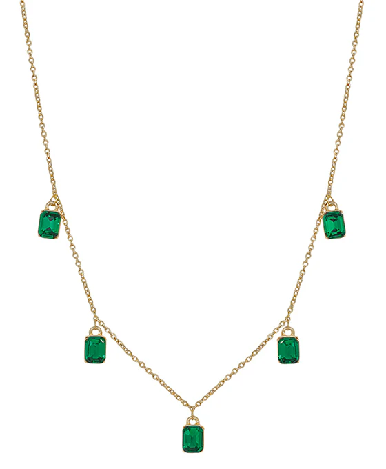 Emerald Station Halo Necklace - Delta Swanky Girl