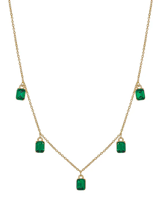 Emerald Station Halo Necklace - Delta Swanky Girl