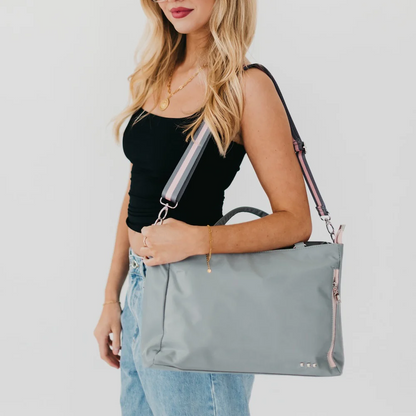 Nelson Nylon Tote Bag - Grey