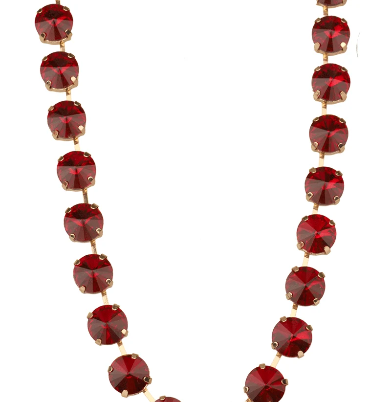 Daydreamer Chunky Crystal Collar Necklace - Ruby