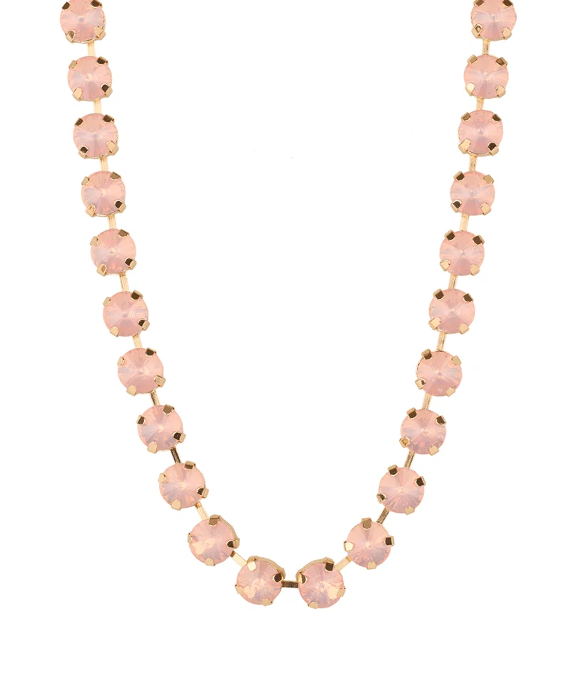 Daydreamer Chunky Crystal Collar Necklace - Morganite