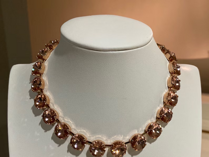 Daydreamer Chunky Crystal Collar Necklace - Topaz