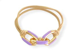 Bling Hair Tie Bracelet (Neon Purple)