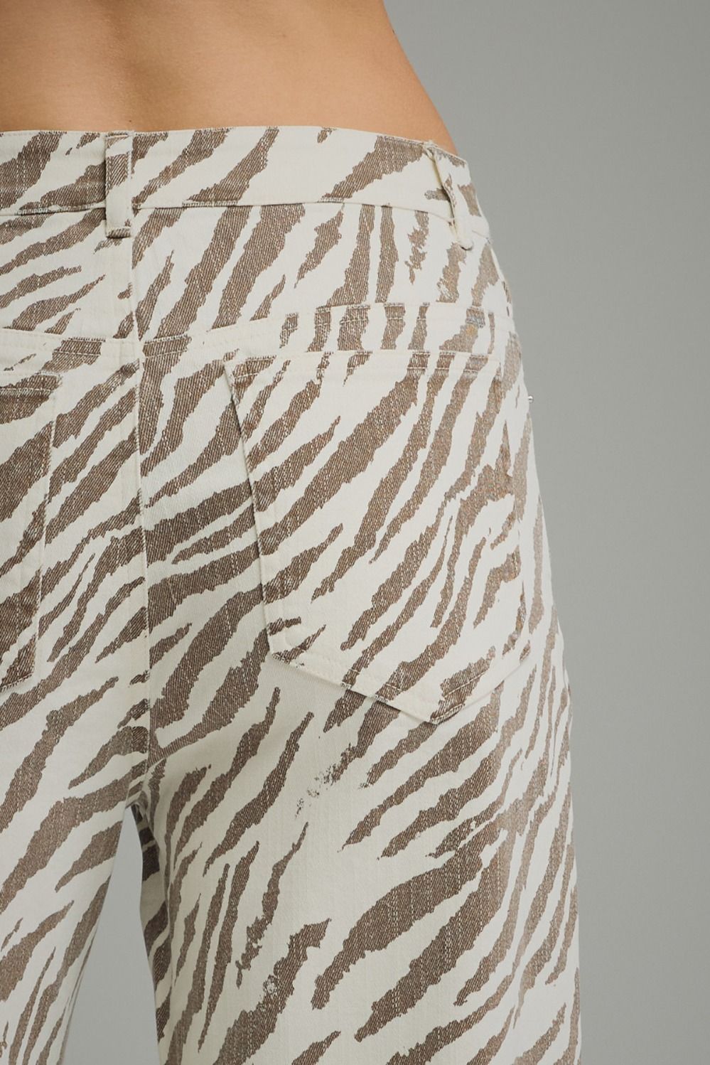 The Ecru Safari Pants | Zebra Print Wide Leg Pants