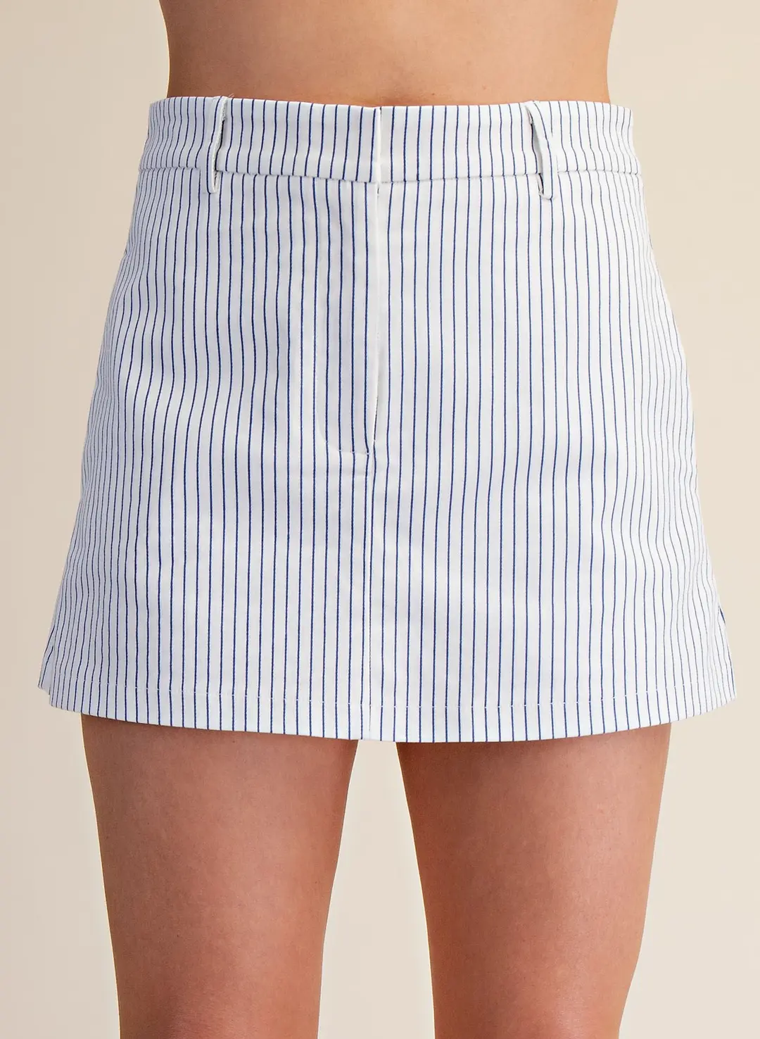 Culture Collective Striped Skort - White - Delta Swanky Girl