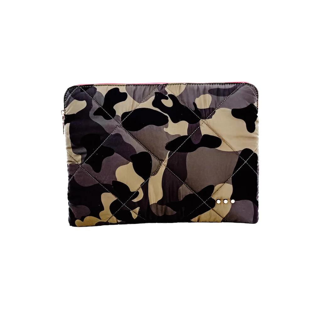 Chic Staple Puffer Laptop Sleeve - Chic Camo - Delta Swanky Girl