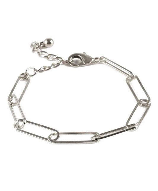 Paperclip Chain Bracelet (Silver)
