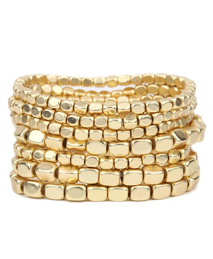 Jamison Square Bracelet Set (Gold)