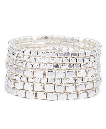 Jamison Square Bracelet Set (Silver)