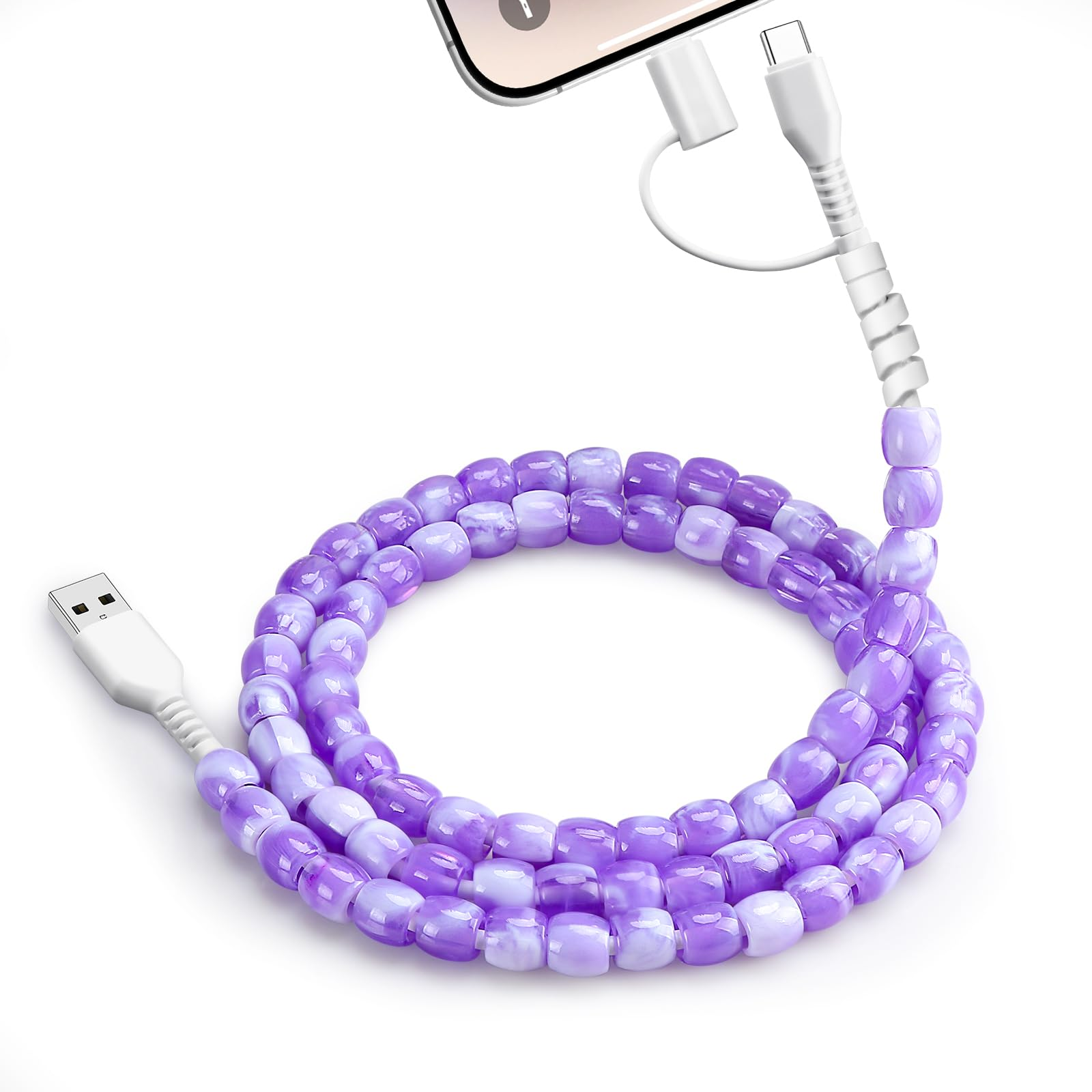 4-IN-1 BEADED CHARGING CORD - Delta Swanky Girl
