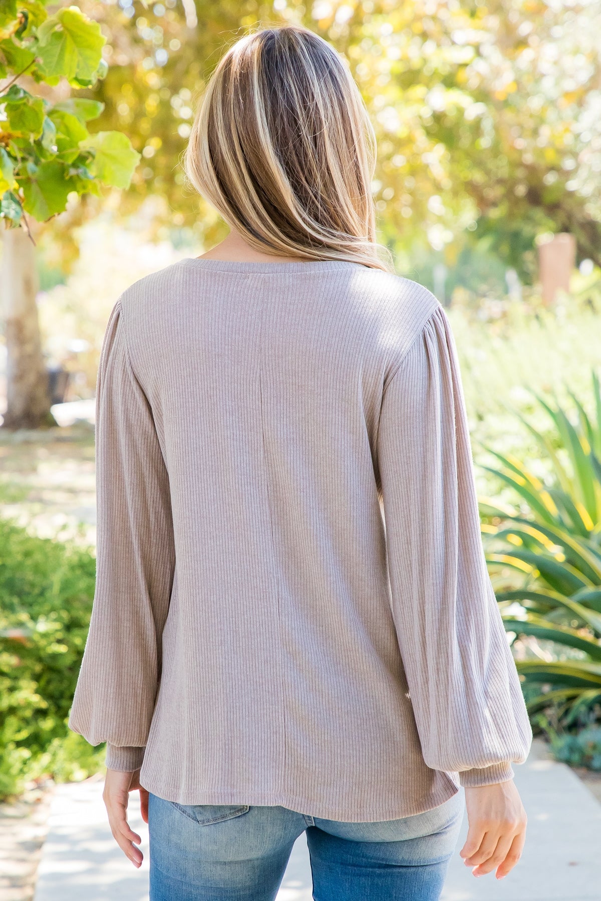 Curvy Full of Warmth Top (Taupe)