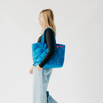PS Quilted Puffer Tote Bag - Blueberry