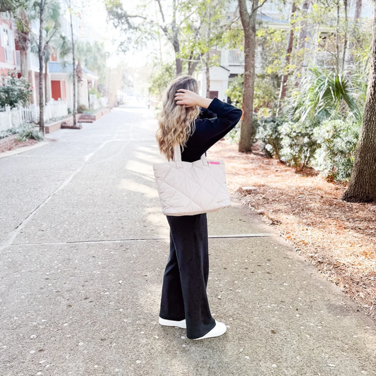 PS Quilted Puffer Tote Bag - CoCo - Delta Swanky Girl