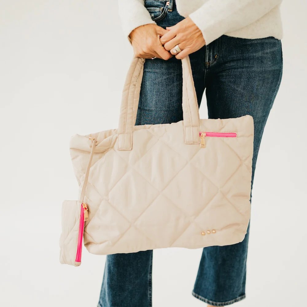 PS Quilted Puffer Tote Bag - CoCo - Delta Swanky Girl