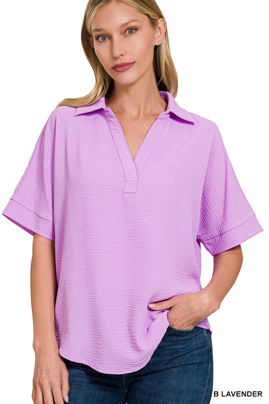 Not That Basic Blouse (Lavender)